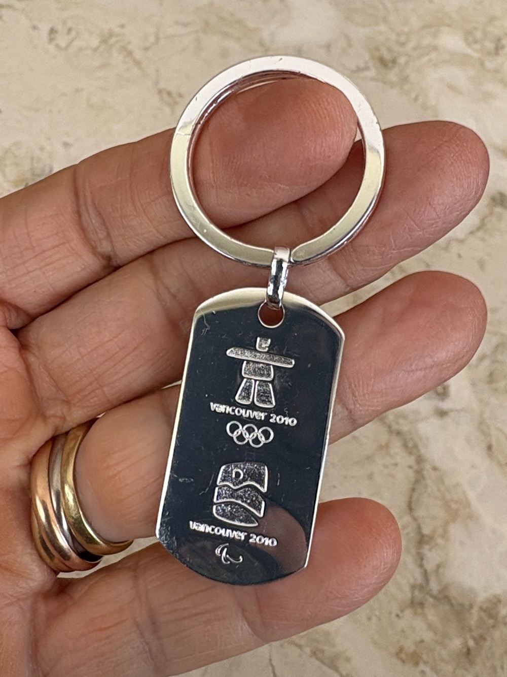 Vancouver 2010 Olympics Team Canada Silverplate Dog Tag Keychain – Birks